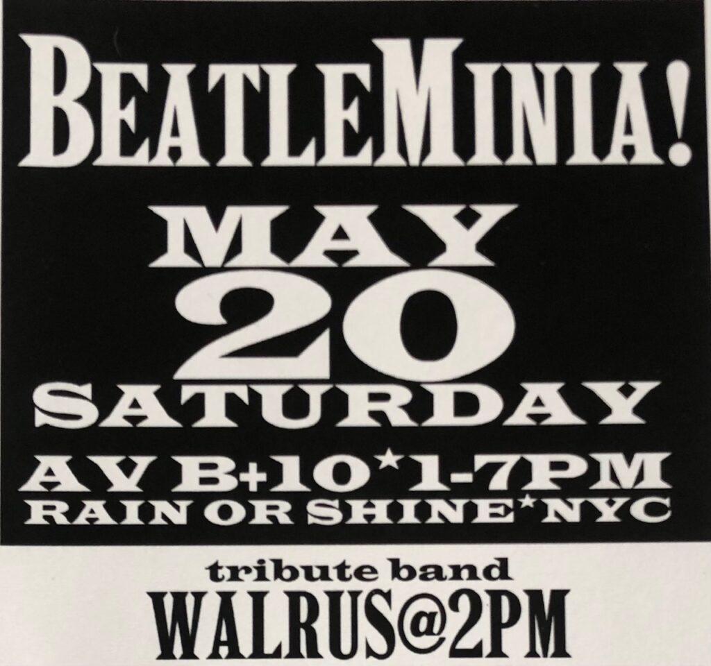 Flyer for BeatleMinia event