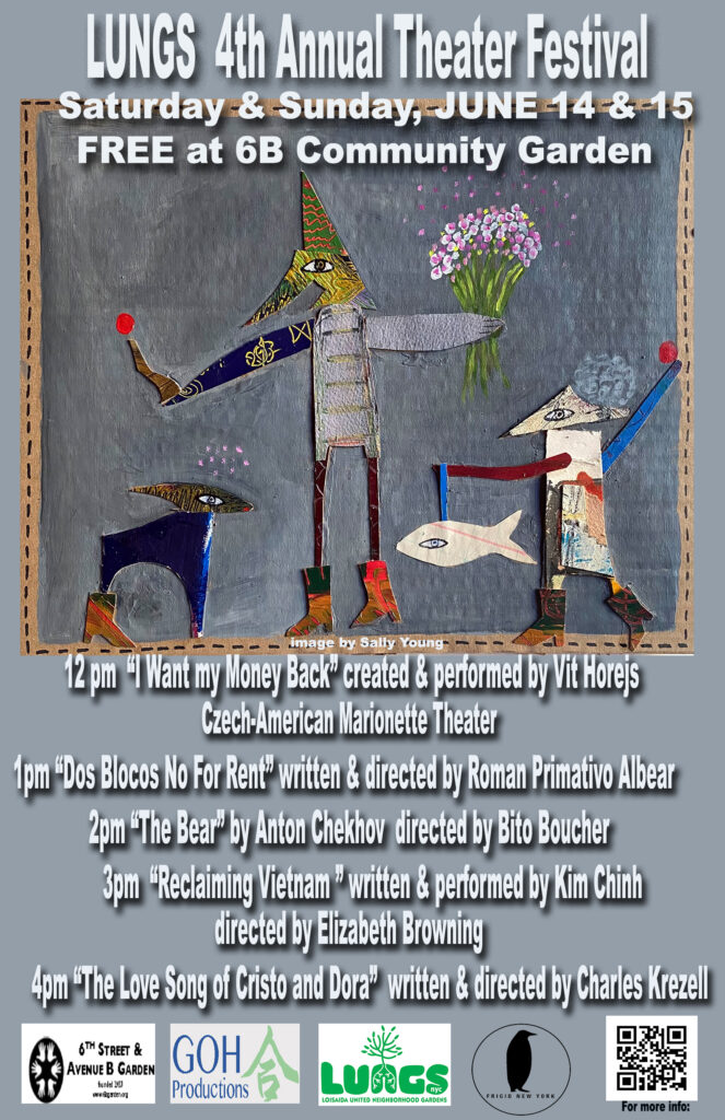 Flyer of Lungs 4th Annual Theater Festival