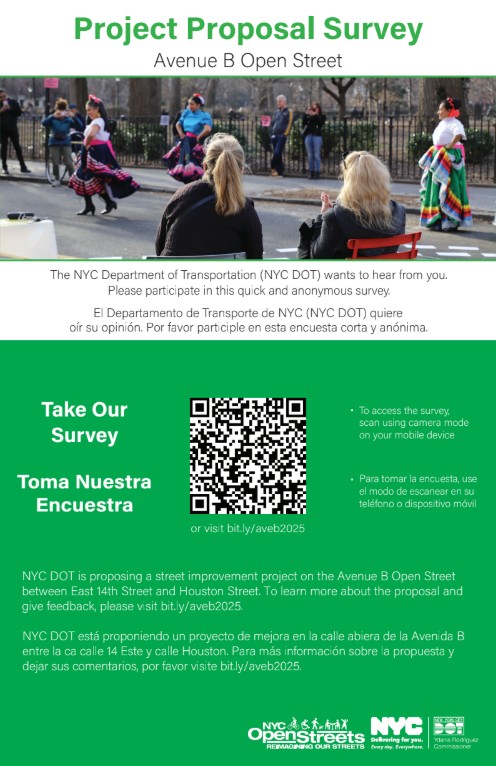 Avenue B Project Proposal Survey Flyer