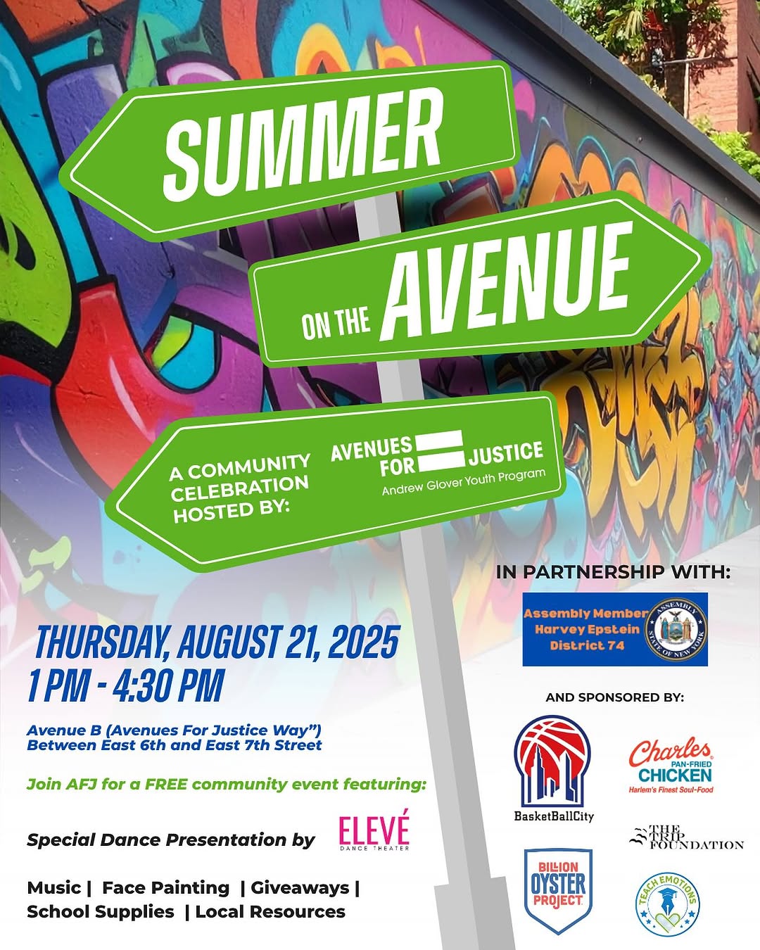 Flyer for Summer on the Avenue