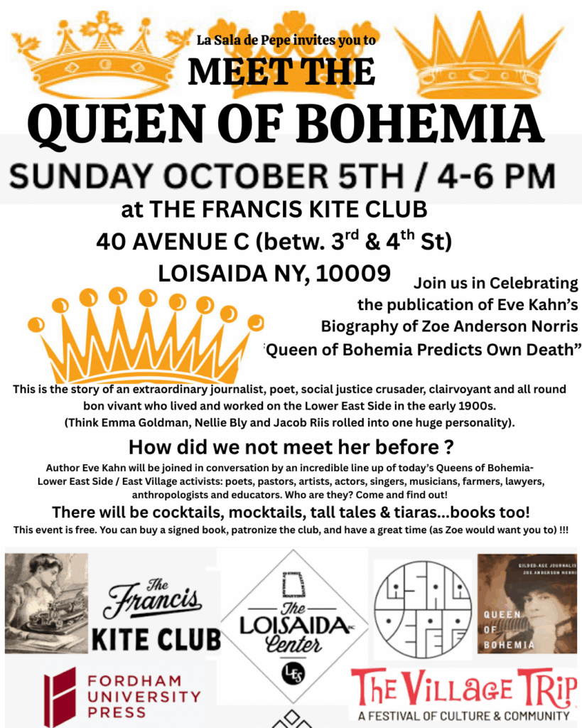 Flyer for Meet The Queen of Bohemia
