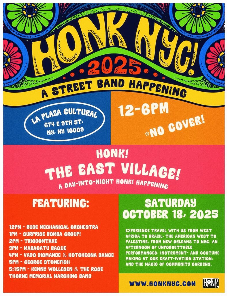Flyer for honk NYCs music festival